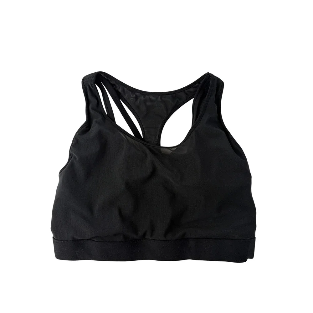 Fabletics Principal High Impact Sports Bra XXL/1X Strappy Back Activewear Black
